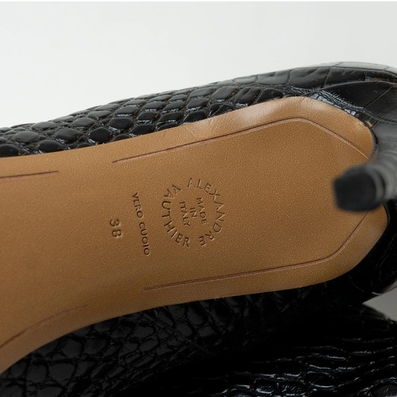 Alexander Vautier black croc embossed stilletto boot - Picture 11 of 11